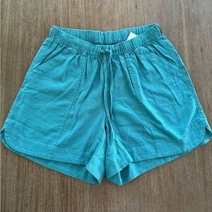 Women's Adaptive High-Rise Linen Easy Pull-On Shorts - Universal Thread Green M